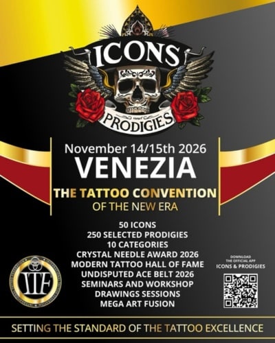 Icons & Prodigies Tattoo Convention Venice cover art