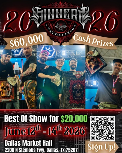 Sinners Tattoo Expo cover art