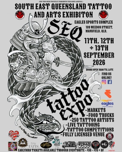South East Queensland Tattoo & Arts Exhibition cover art